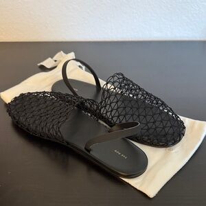 The Row Black Women's Fishnet Sandals